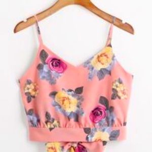 BRAND NEW Floral Tie Back Cami Top